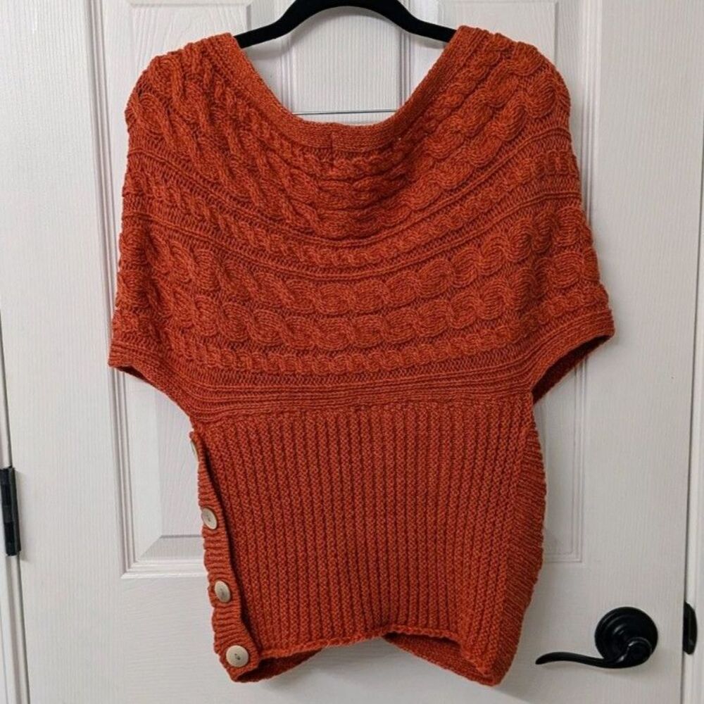 Aran Sweater Wrap 100% Irish Merino Wool | SZ Med - Picture 4 of 10